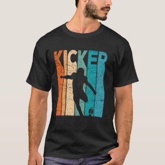 サッカーキッカーヴィンテージサッカープレーヤーレトロプラック Tシャツ