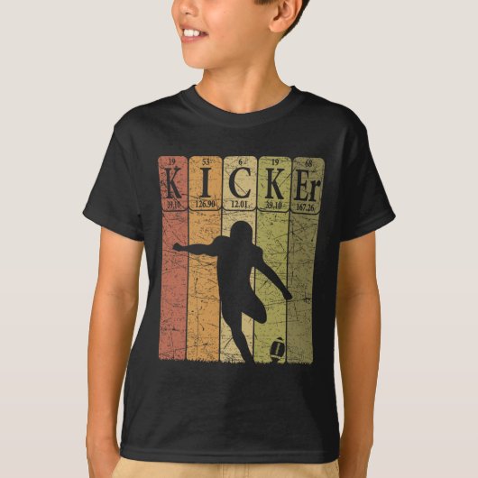 サッカーキッカー定期テーブル要素サッカーP Tシャツ (正面)