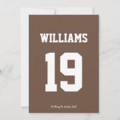 サッカーキックオフカップルベビーシャワー 招待状 (裏面)