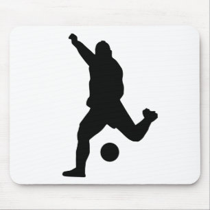 サッカーキックシルエット マウスパッド