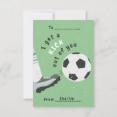 サッカーキック教室バレンタインのカード カード (正面)