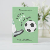 サッカーキック教室バレンタインのカード カード (スタンド正面)