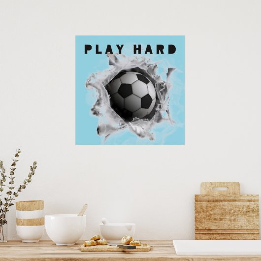 サッカーキック ポスター (キッチン)