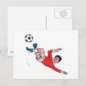 サッカーキック ポストカード (正面/裏面)