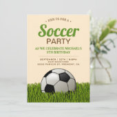 サッカーキッズの誕生日パーティー 招待状 (スタンド正面)