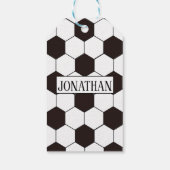 サッカーキッズサッカーパターンサッカーの誕生日 ギフトタグ (裏面)