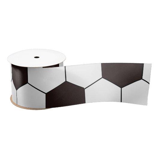 サッカーキッズサッカーパターンサッカーの誕生日 サテンリボン (リール)