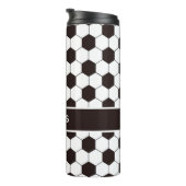 サッカーキッズサッカーパターンサッカーの誕生日 タンブラー (回転右)