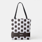 サッカーキッズサッカーパターンサッカーの誕生日 トートバッグ (裏面)