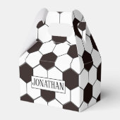 サッカーキッズサッカーパターンサッカーの誕生日 フェイバーボックス (正面サイド)