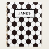 サッカーキッズサッカーパターンサッカーの誕生日 プランナー手帳 (正面)