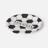 サッカーキッズサッカーパターンサッカーの誕生日 ペーパープレート (アングル)