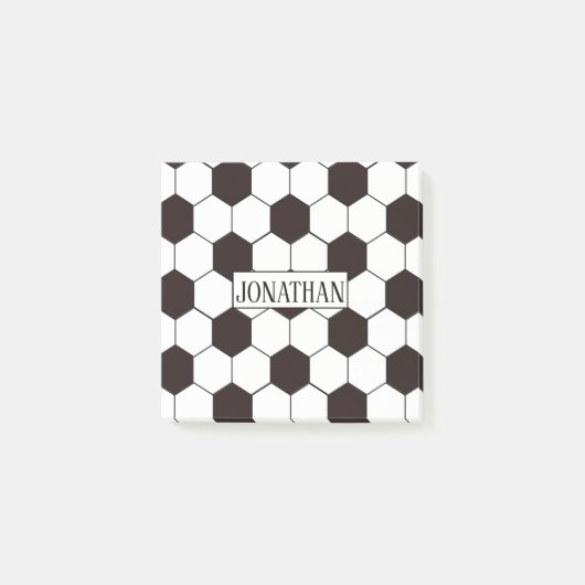 サッカーキッズサッカーパターンサッカーの誕生日 ポストイット (正面)