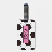 サッカーキッズサッカーパターンサッカーの誕生日 ラゲッジタグ (裏面縦)