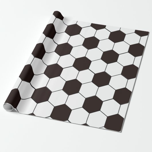 サッカーキッズサッカーパターンサッカーの誕生日 ラッピングペーパー (アンロールド)