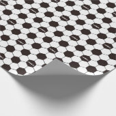 サッカーキッズサッカーパターンサッカーの誕生日 ラッピングペーパー (角)