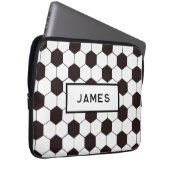 サッカーキッズサッカーパターンサッカーの誕生日 ラップトップスリーブ (正面右)