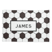 サッカーキッズサッカーパターンサッカーの誕生日 枕カバー (裏面)