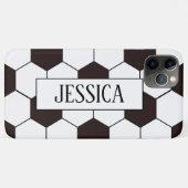 サッカーキッズサッカーパターンサッカーの誕生日 Case-Mate iPhoneケース (裏面(横))