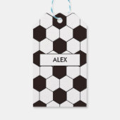 サッカーキッズサッカー誕生日パターンサッカー ギフトタグ (裏面)