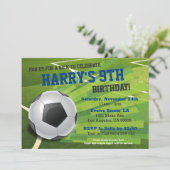 サッカーキッズサッカー誕生日パーティーへの招待 招待状 (スタンド正面)