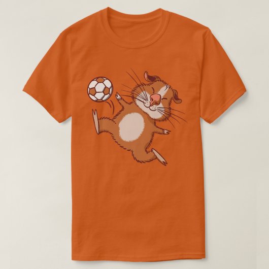 サッカーギニア豚ボールスポーツ Tシャツ (デザイン正面)