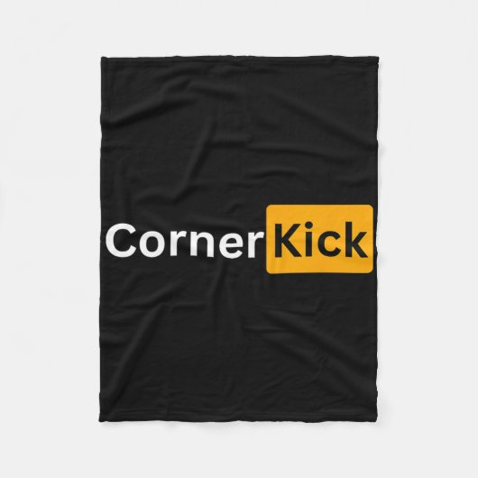 サッカーギフト - コーナーキック フリースブランケット (正面)