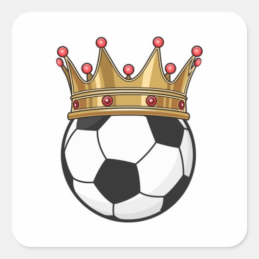 サッカークラウンキング スクエアシール (正面)