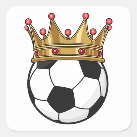 サッカークラウンキング スクエアシール (正面)