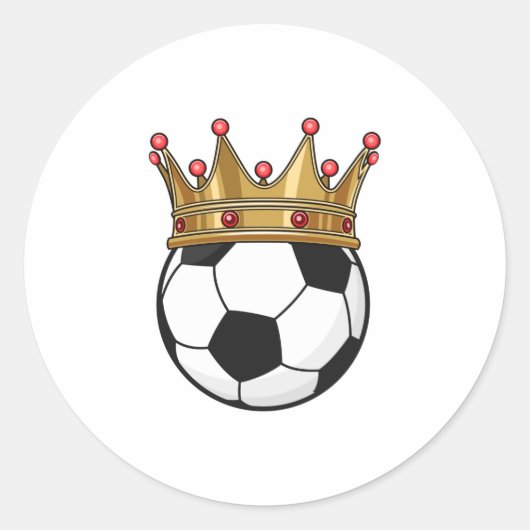 サッカークラウンキング ラウンドシール (正面)