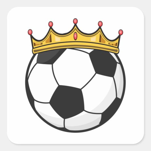 サッカークラウンクイーン スクエアシール (正面)
