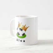 サッカークラウンゴールドカスタム 名前入り コーヒーマグカップ (正面左)