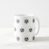 サッカークラシックボール模様マグカップ コーヒーマグカップ (正面右)