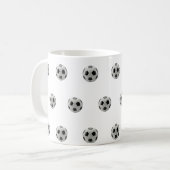 サッカークラシックボール模様マグカップ コーヒーマグカップ (正面左)
