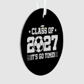 サッカークラスオブ2027卒業おめでとう シニアクラス2027 オーナメント (正面)