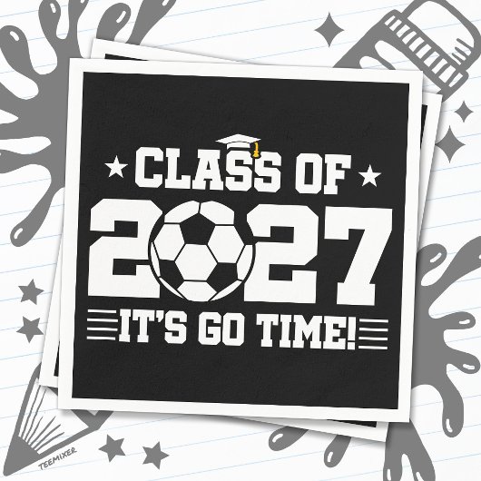 サッカークラス2027卒業おめでとう先輩 スタンダードカクテルナプキン