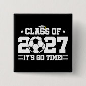 サッカークラス2027卒業おめでとう シニアクラス2027 缶バッジ (正面)