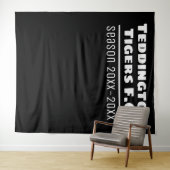 サッカークラブのプレゼンテーションの背景(黒) タペストリー (インサイチュ(横))