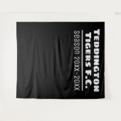 サッカークラブのプレゼンテーションの背景(黒) タペストリー (正面(横))