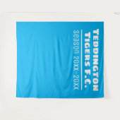 サッカークラブのプレゼンテーション背景(ライトブルー) タペストリー (正面(横))