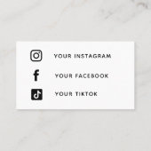 サッカークラブチームシンプルリーグ後を追SNS 名刺 (裏面)