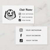 サッカークラブチームシンプルリーグ後を追SNS 名刺 (正面/裏面)