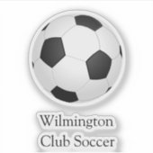 サッカークラブチーム名ボールビニル シール (正面)