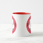 サッカークラブデザインインレッド マグカップ (中央)