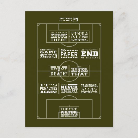 サッカークリシェNo.1ポストカード ポストカード (正面)