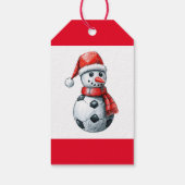 サッカークリスマスと雪だるま  ギフトタグ (裏面)