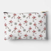 サッカークリスマスのサンタさん アクセサリーポーチ (裏面)