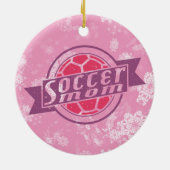 サッカークリスマスオーナメント、サッカーママ セラミックオーナメント (裏面)