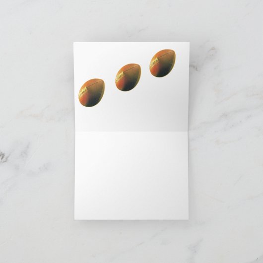 サッカークリスマスカード ありがとうございました折り紙カード サンキューカード (内部)