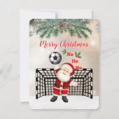 サッカークリスマスカード サンタサッカー シーズンカード (正面)